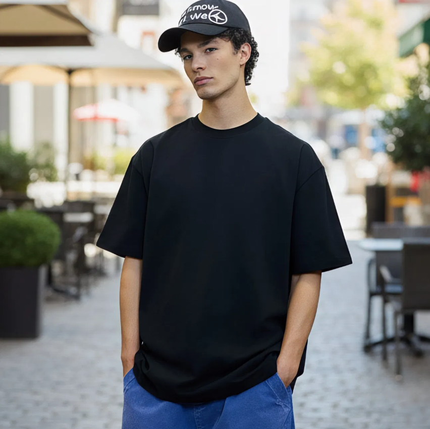 Oversized Drop Shoulder Streetwear T-Shirt – 260 GSM Premium Combed Cotton Tee