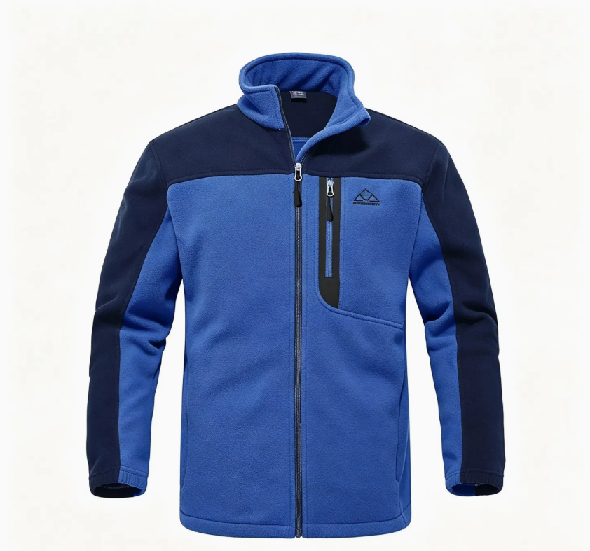 Men’s Two-Tone Full-Zip Softshell Jacket with Chest Pocket